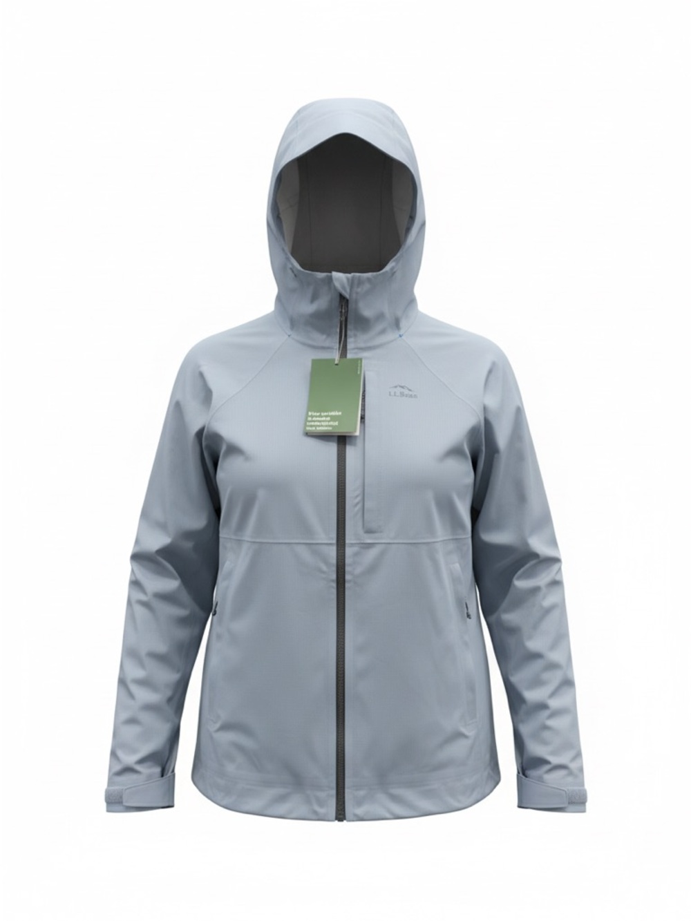 L.L. Bean Women's Pale Blue Waterproof Hooded Ski Jacket